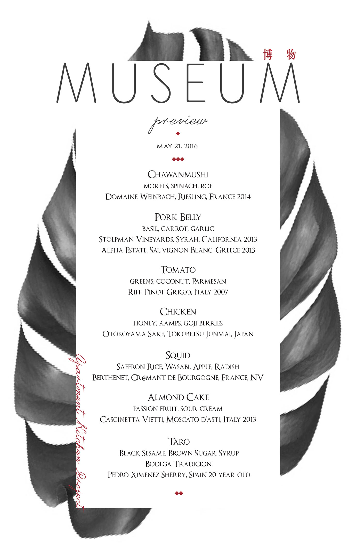 Museum Menu