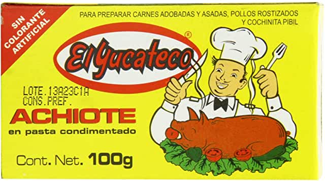 El Yucateco brand Achiote paste packaging