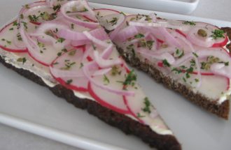 Open Faced Radish Sandwich