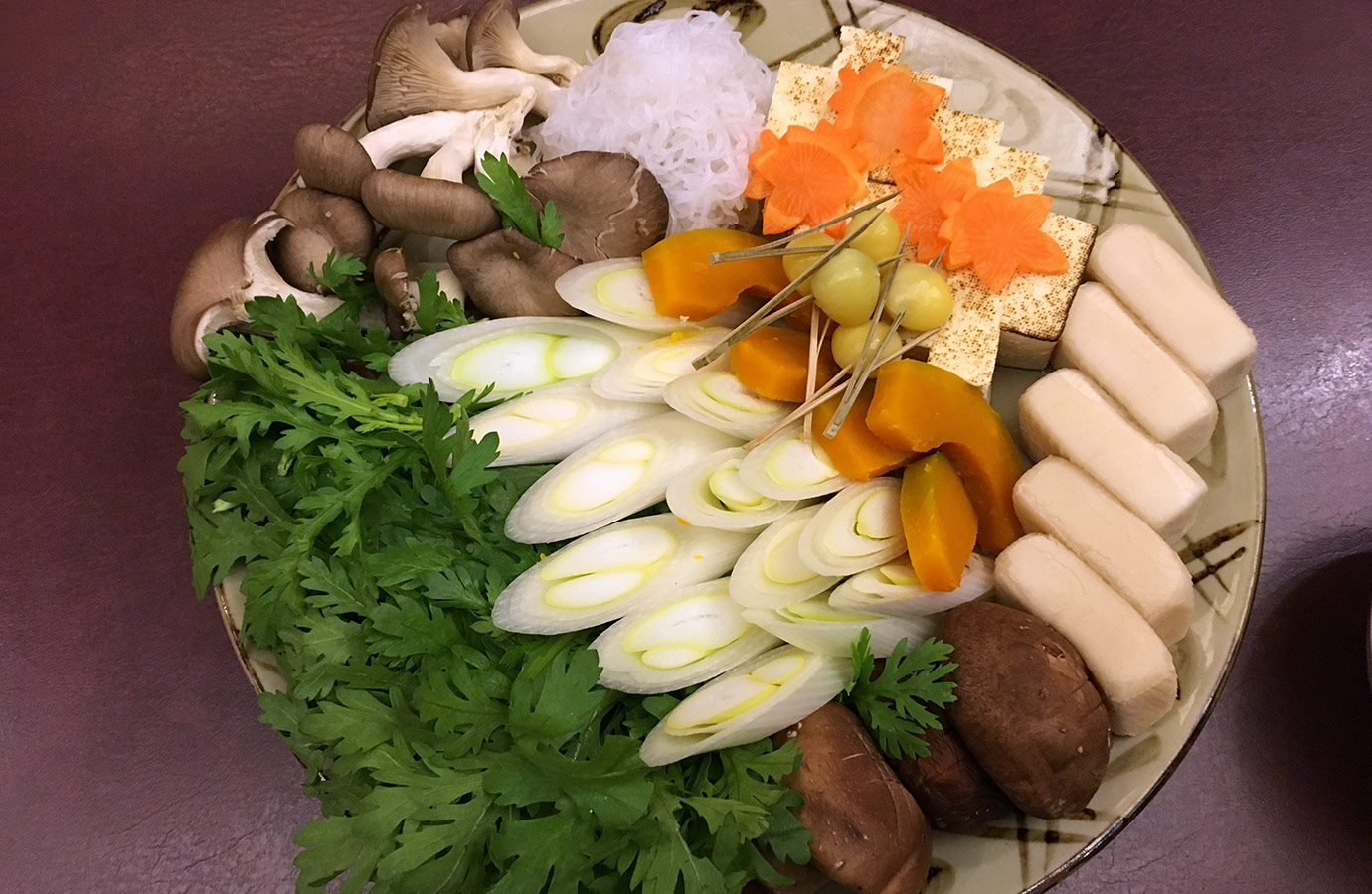 Sukiyaki Vegetables