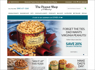 The Peanut Shop homepage