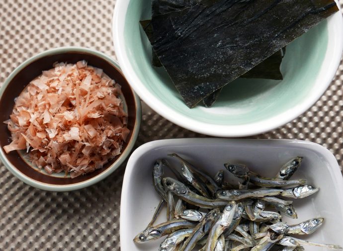 niboshi, katsuobushi, kombu